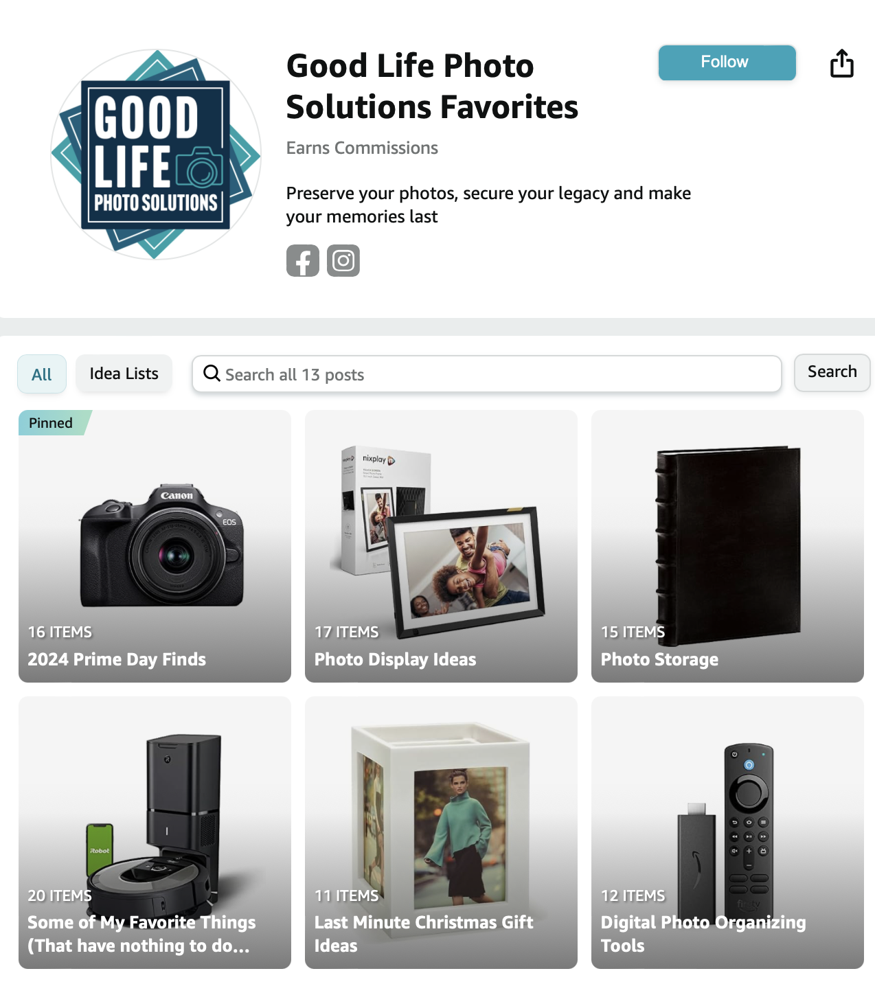 Good Life Photo Solutions Amazon Shop